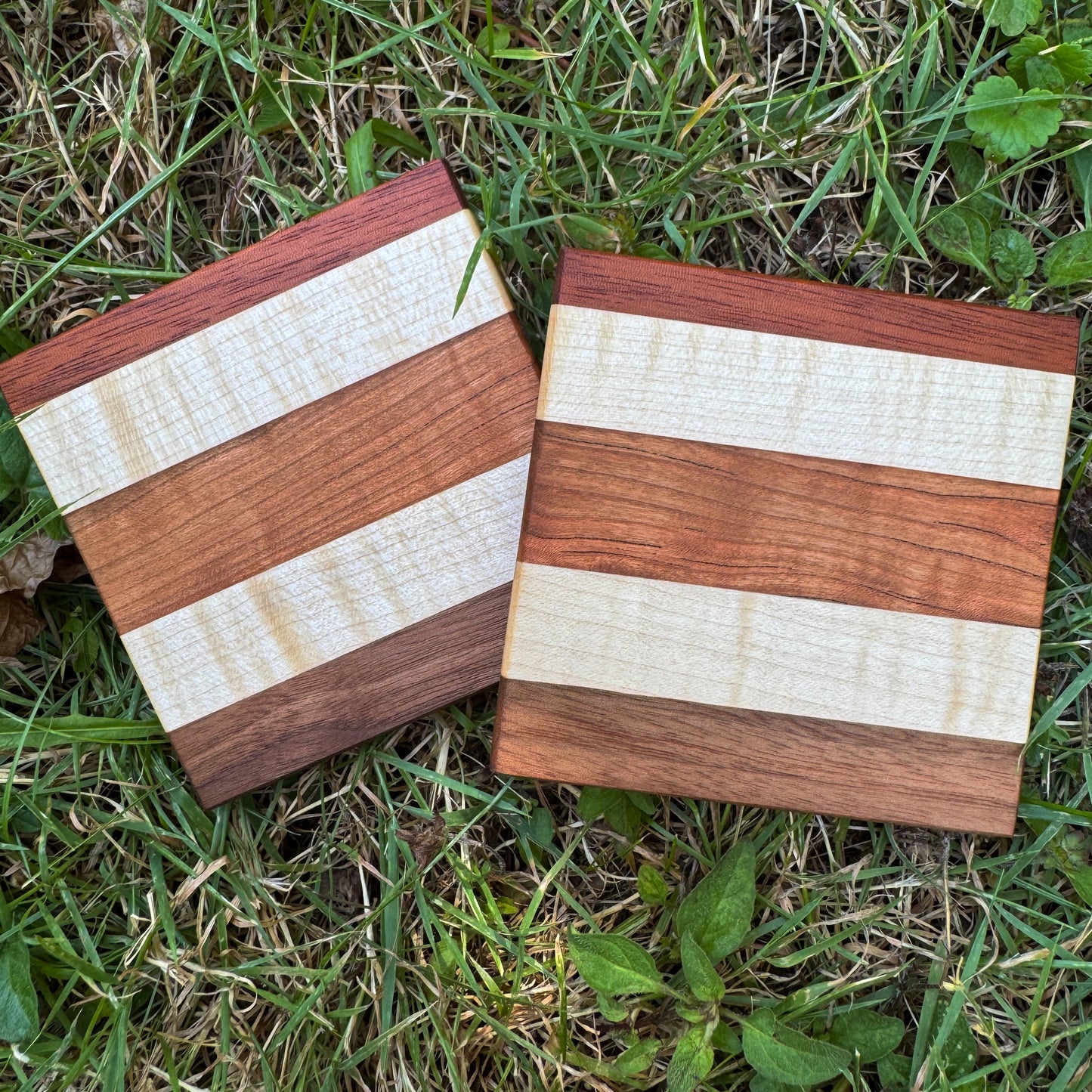 Premium Hardwood Coaster Pair (A28)
