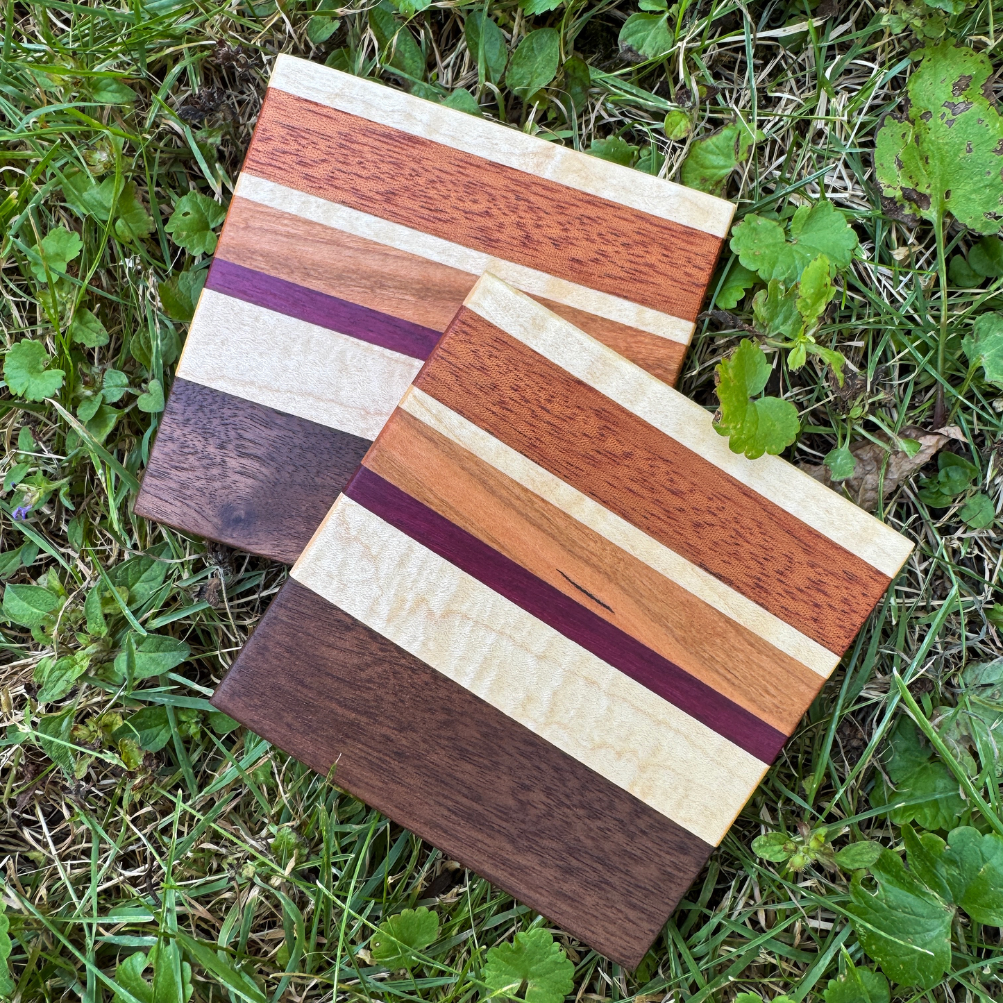 Premium Hardwood Coaster Pair (A7)