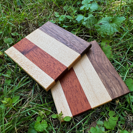 Premium Hardwood Coaster Pair (A1)