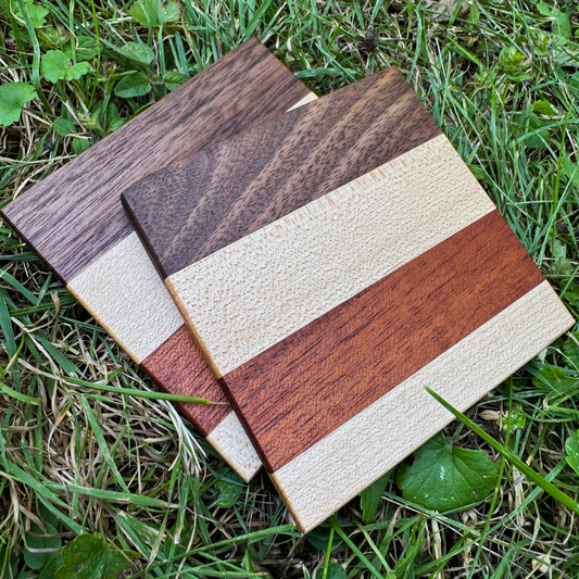 Premium Hardwood Coaster Pair (A12)