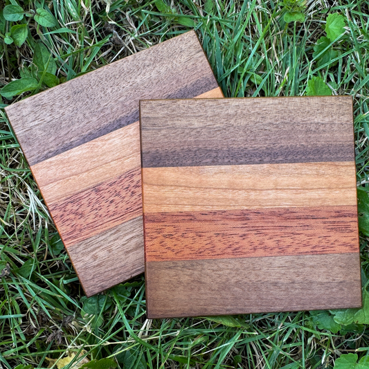 Premium Hardwood Coaster Pair (A13)