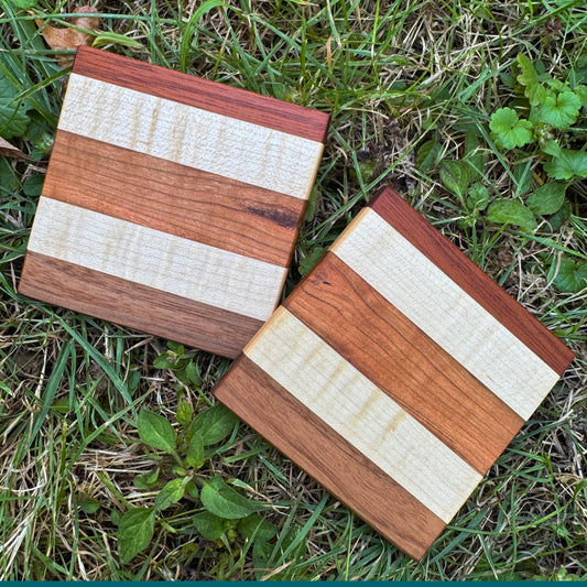 Premium Hardwood Coaster Pair (A16)
