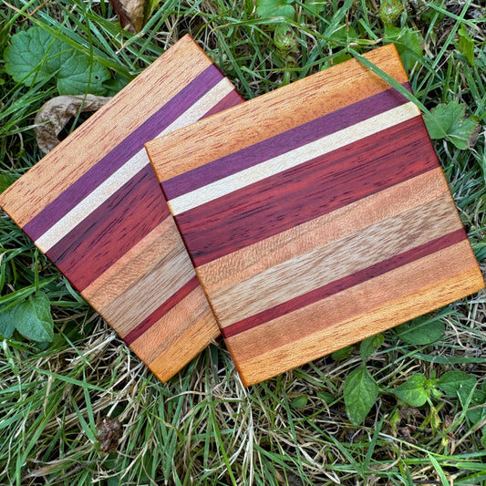 Premium Hardwood Coaster Pair (A18)