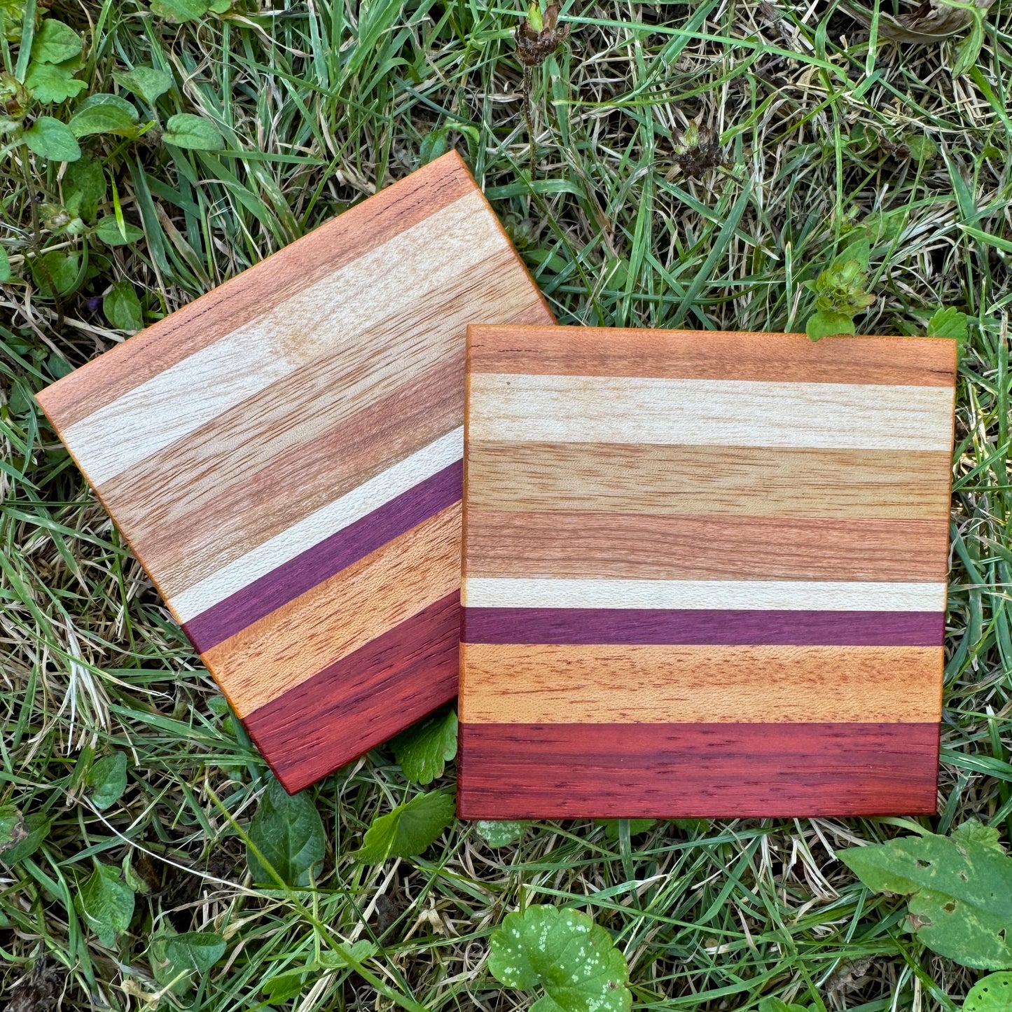 Premium Hardwood Coaster Pair (A22)