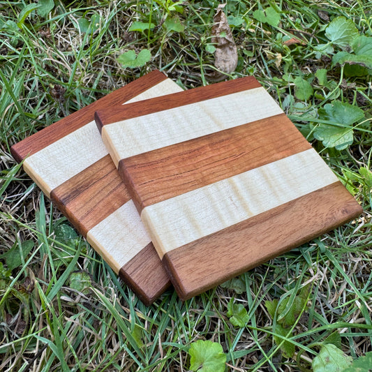 Premium Hardwood Coaster Pair (A24)