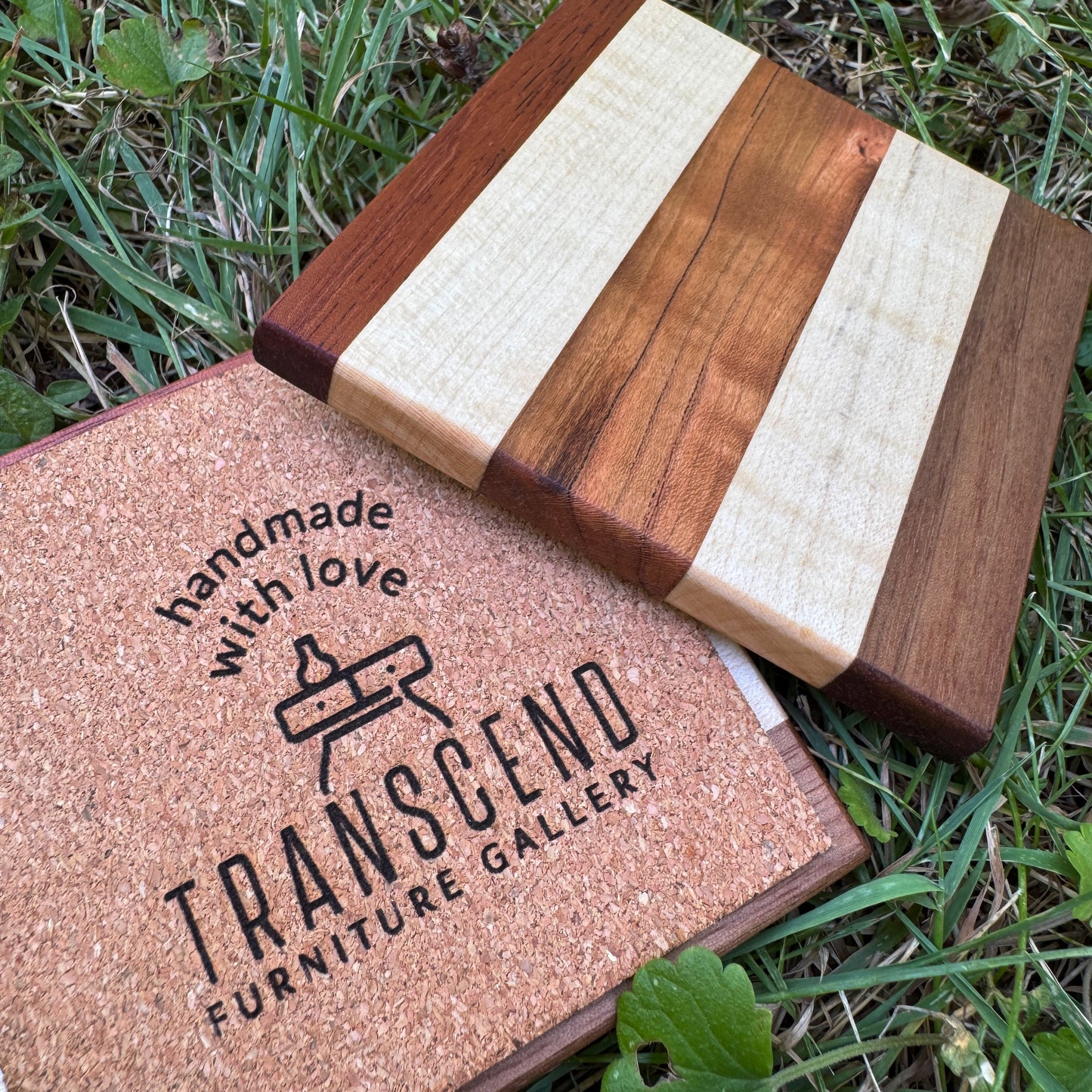 Premium Hardwood Coaster Pair (A24)