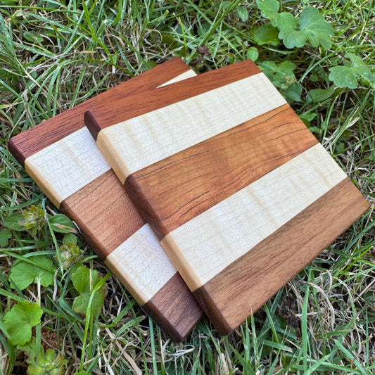 Premium Hardwood Coaster Pair (A28)