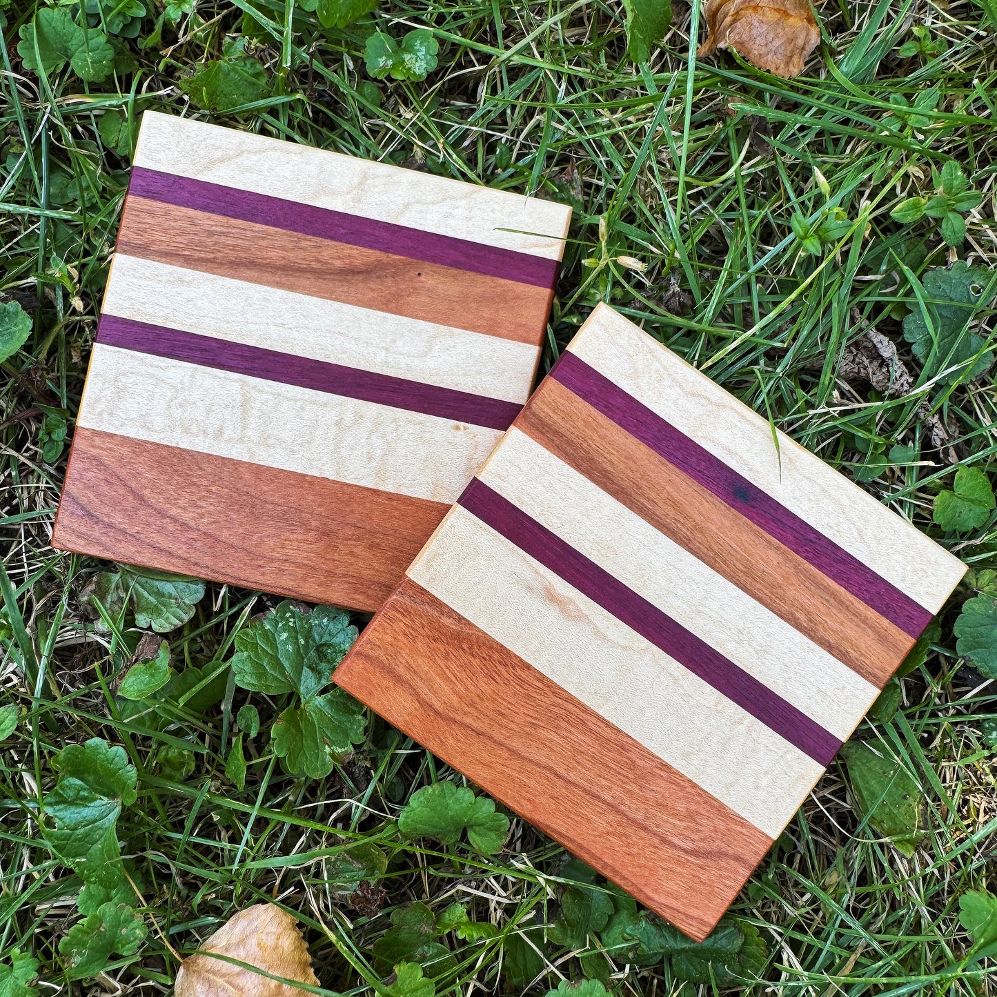Premium Hardwood Coaster Pair (A5)