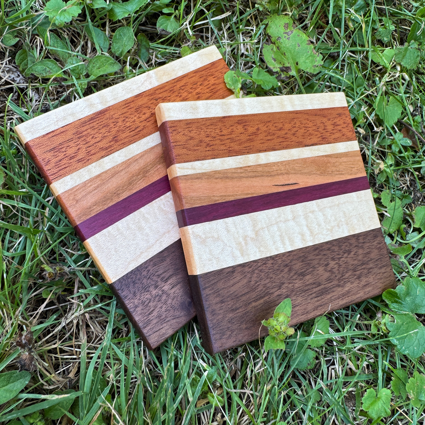 Premium Hardwood Coaster Pair (A7)