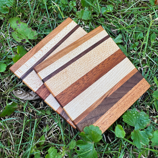 Premium Hardwood Coaster Pair (A8)