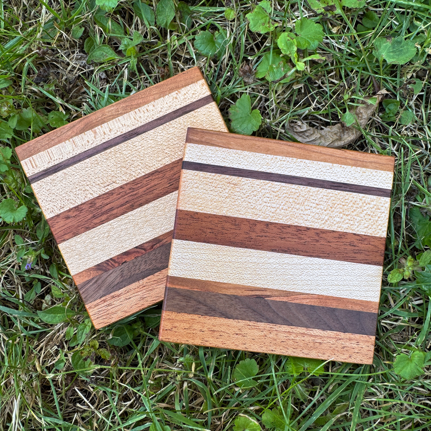 Premium Hardwood Coaster Pair (A8)