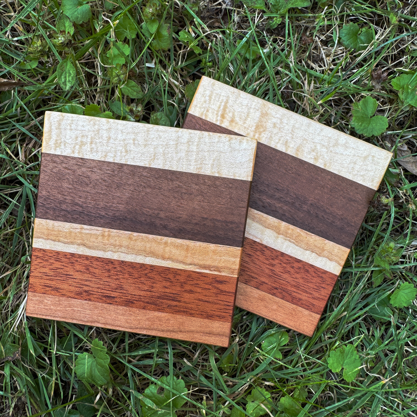 Premium Hardwood Coaster Pair (A9)