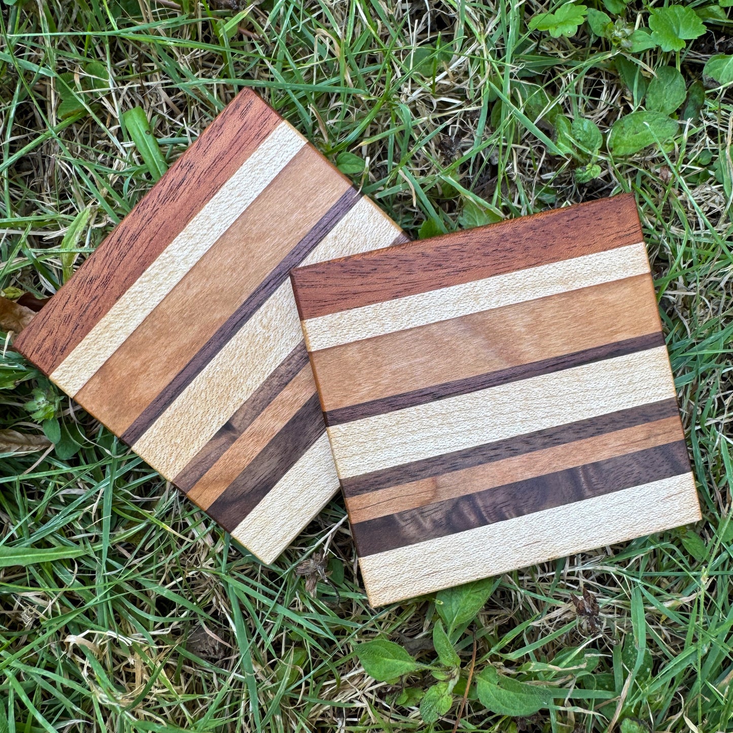 Premium Hardwood Coaster Pair (B1)