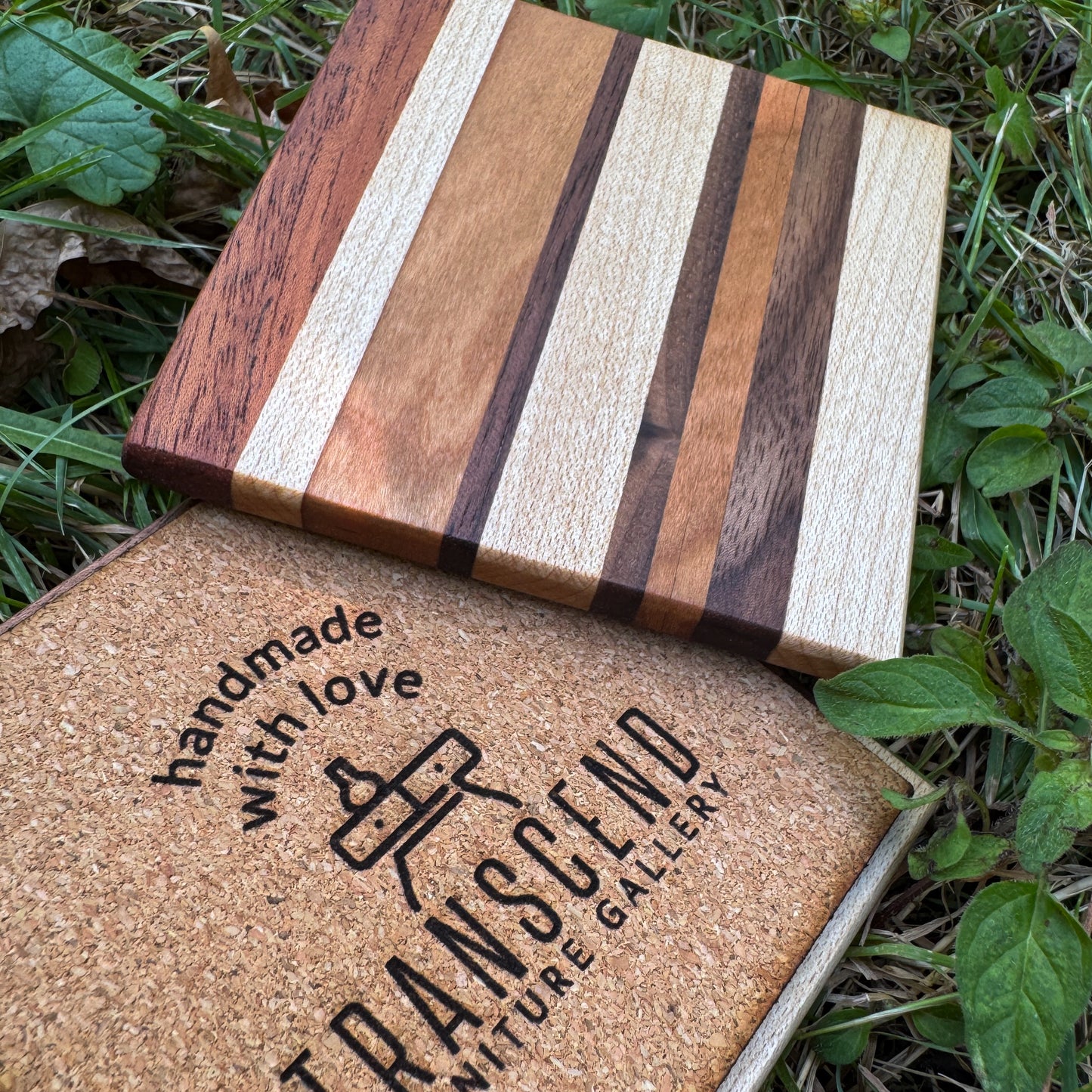 Premium Hardwood Coaster Pair (B1)