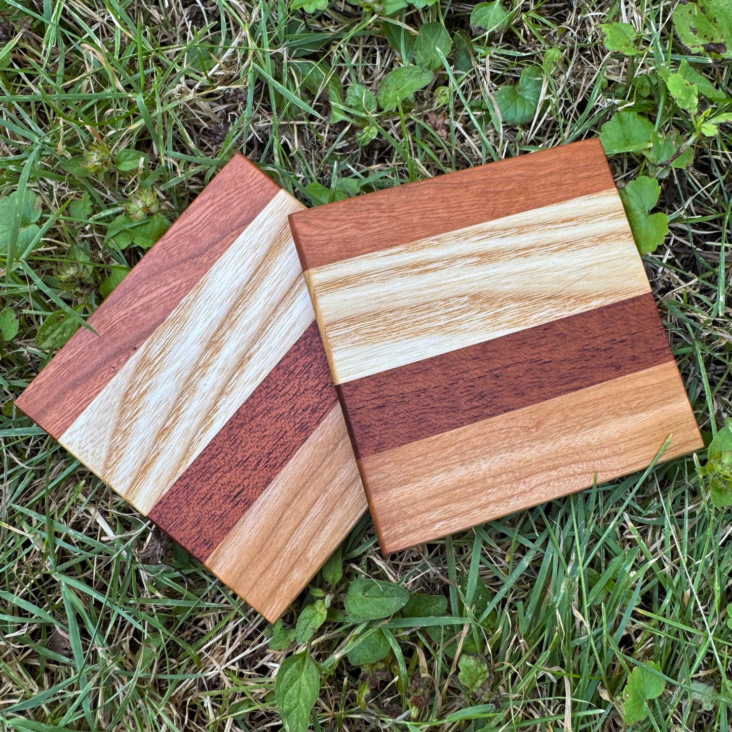 Premium Hardwood Coaster Pair (B2)