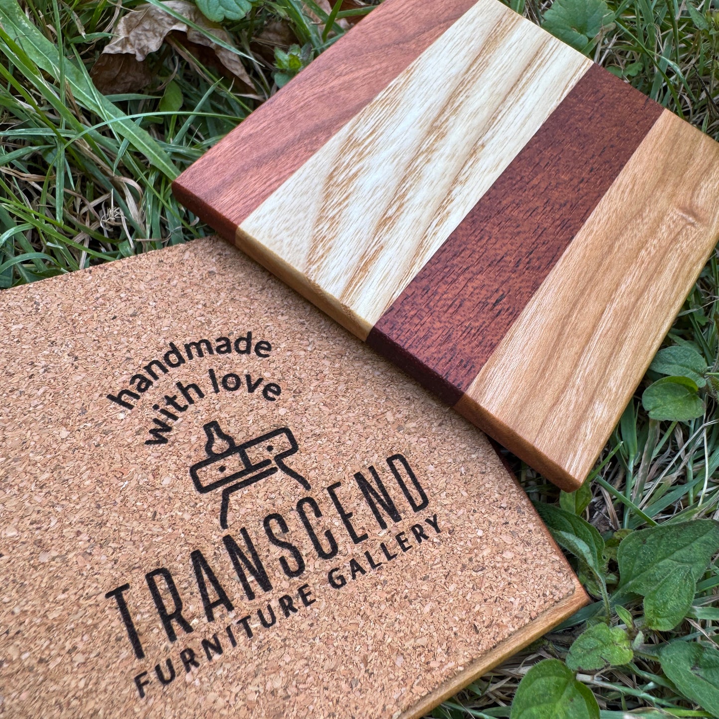 Premium Hardwood Coaster Pair (B2)