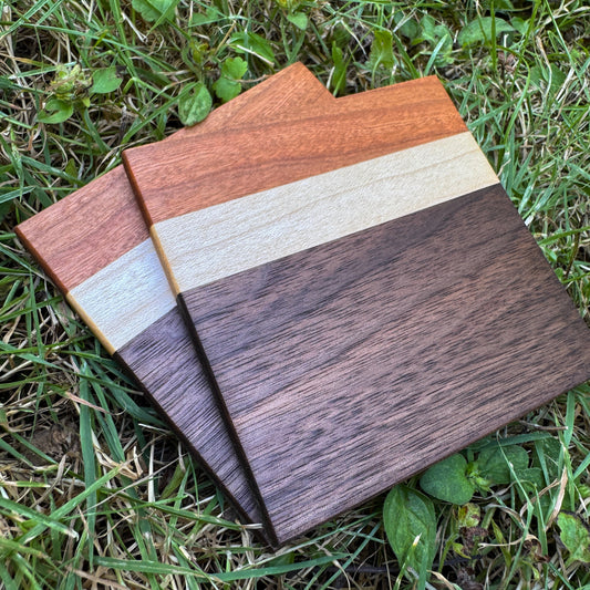 Premium Hardwood Coaster Pair (B4)