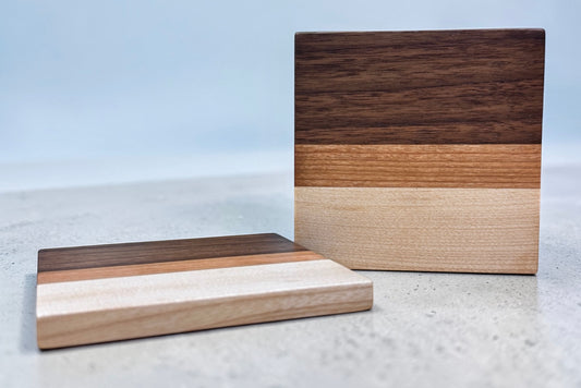 Premium Hardwood Coaster Pair (A2)