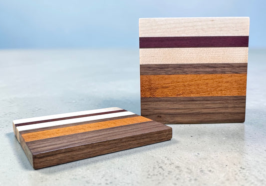 Premium Hardwood Coaster Pair (C1)
